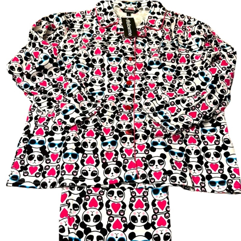 FOLLOW ME flannel pajama set